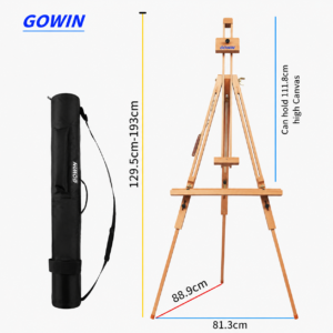 Professional adjustable beech wood studio easel for wholesale.