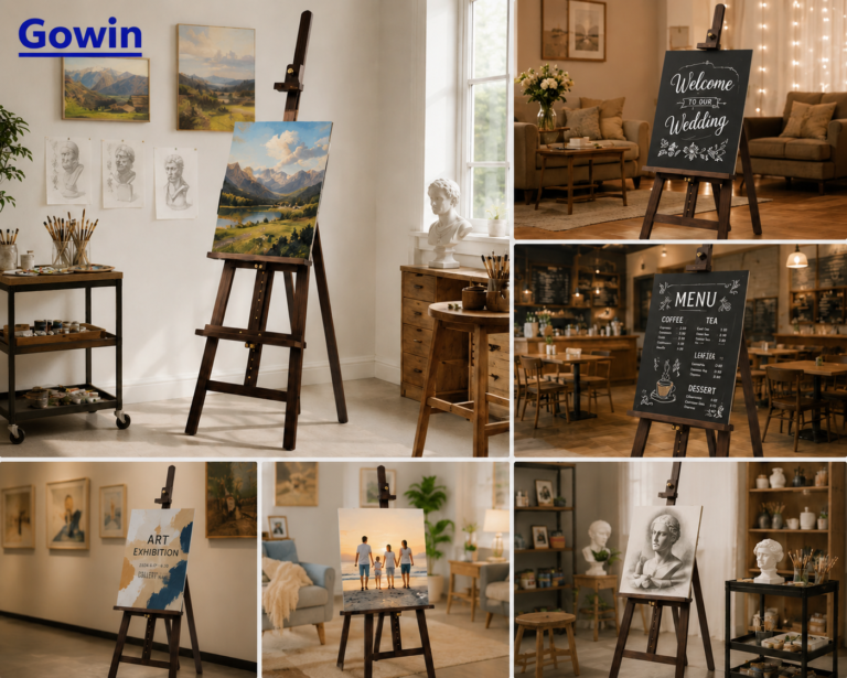 A-frame and H-frame wooden easel structure comparison