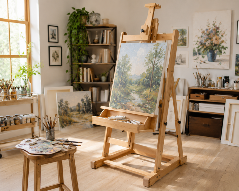Beech wood studio easel for wholesale art supply programs