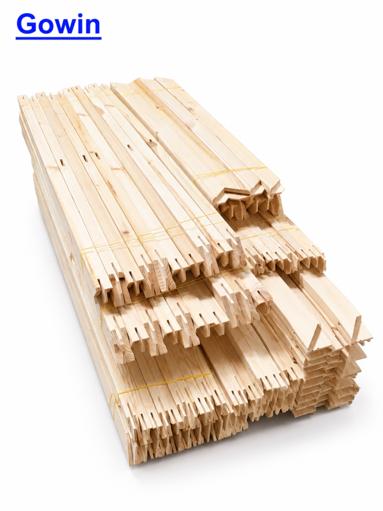 Heavy duty wooden stretcher bar profile for large canvas