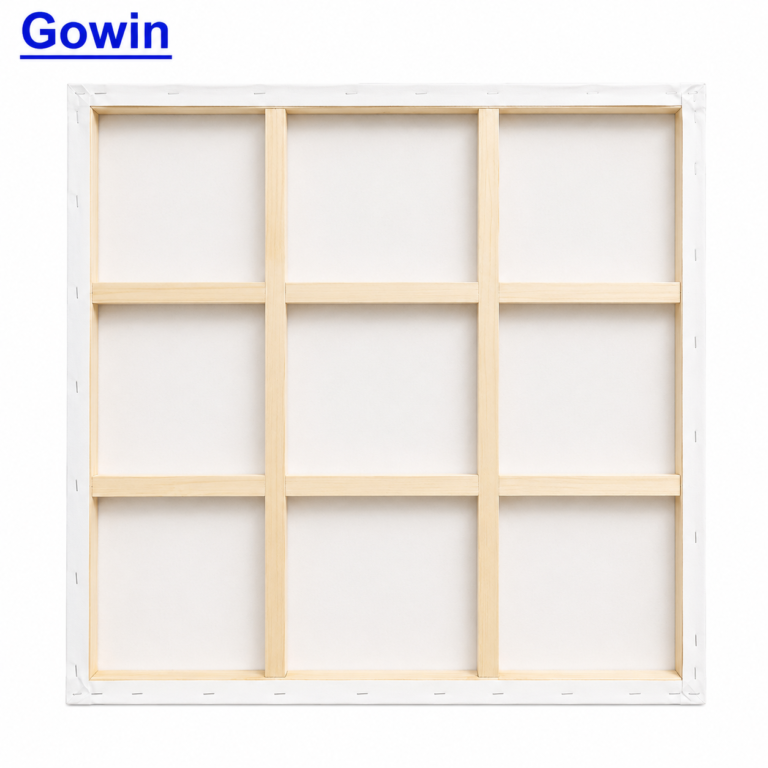 Large canvas frame supporting bar structure