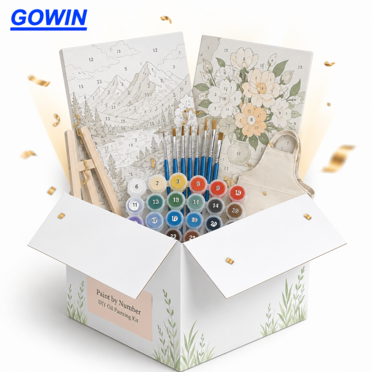 OEM paint by number canvas rolls for private label kits