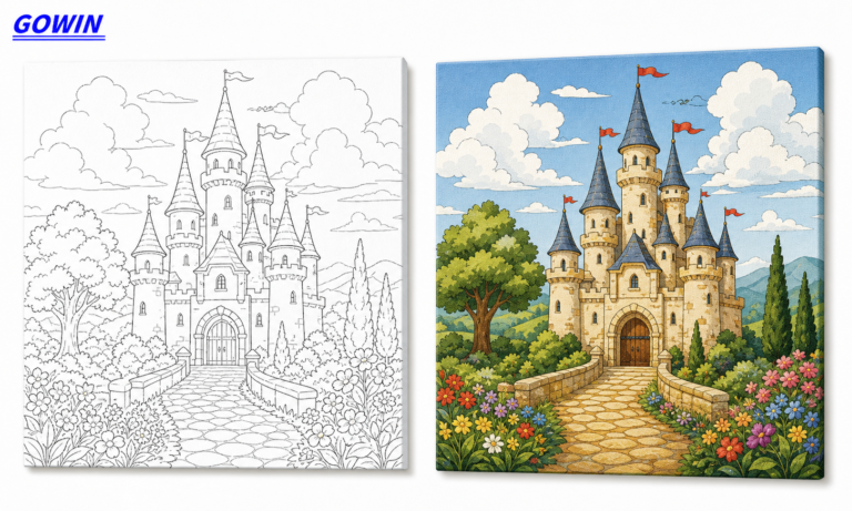Paint by number canvas for adults and hobby painting kits