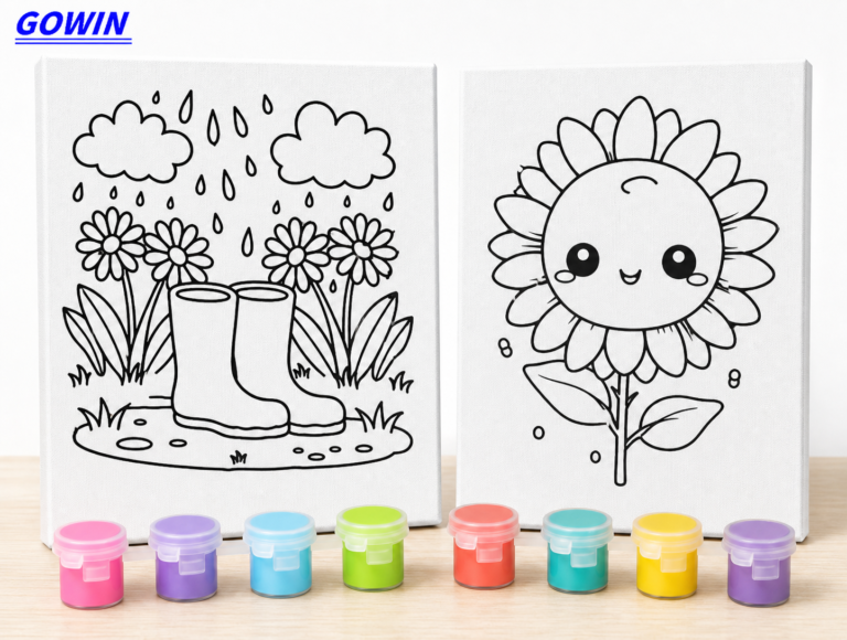 Paint by number canvas for kids painting kits