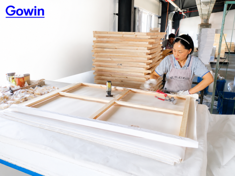 Standard pine wood stretcher bar profile for stretched canvas