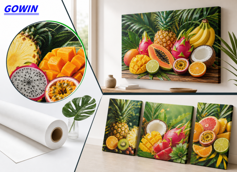 UV and latex canvas rolls for wall decor display and interior graphics