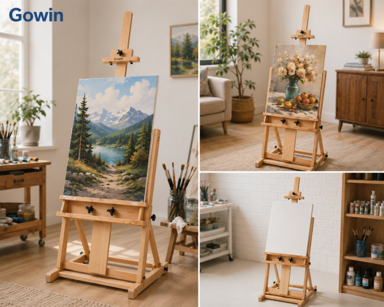 Wholesale wooden easels including studio tabletop display and mini easels