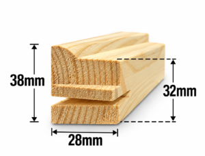 GWD3828-G 38 x 28mm wooden Supporting Bar for GW3835G Deep Profile stretcher frame