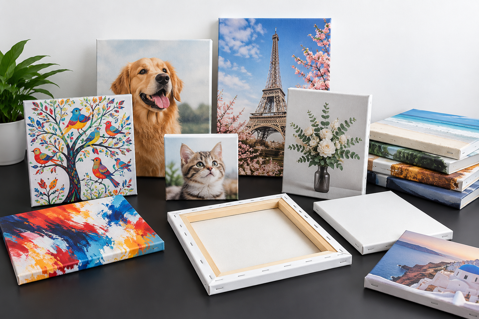 Wholesale custom canvas prints with wooden stretcher frames